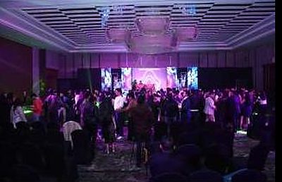 Guests filling the ballroom floor at the BCG end-of-year celebration
