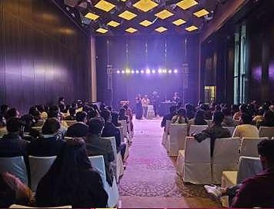 Delegates seated for a session at the EY offsite at Grand Hyatt Gurgaon