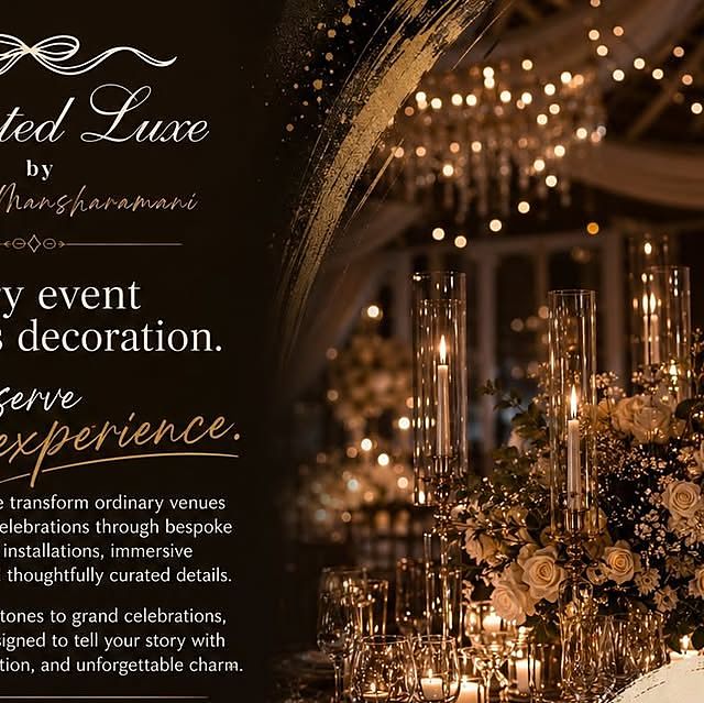 Luxury event styling with candle holders and layered floral detailing