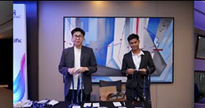 Two presenters on stage at the Novo Nordisk APAC Cardiometabolic Summit