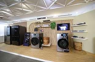 Samsung appliance launch product showcase area